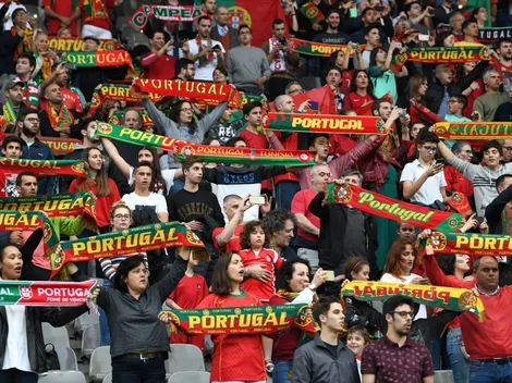 Fanáticos de Portugal se burlan de Messi en frente de hinchas argentinos