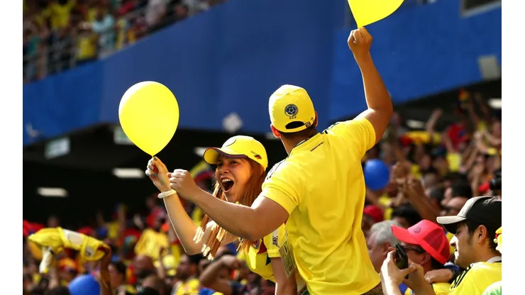 Foto de los fanáticos de Colombia en Mundial de Rusia