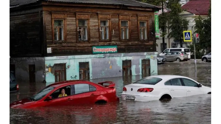 Las lluvias fueron muy fuertes en Rusia