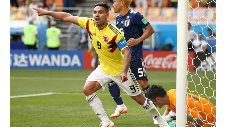 Radamel Falcao debutó en un Mundial con una derrota frente a Japón.