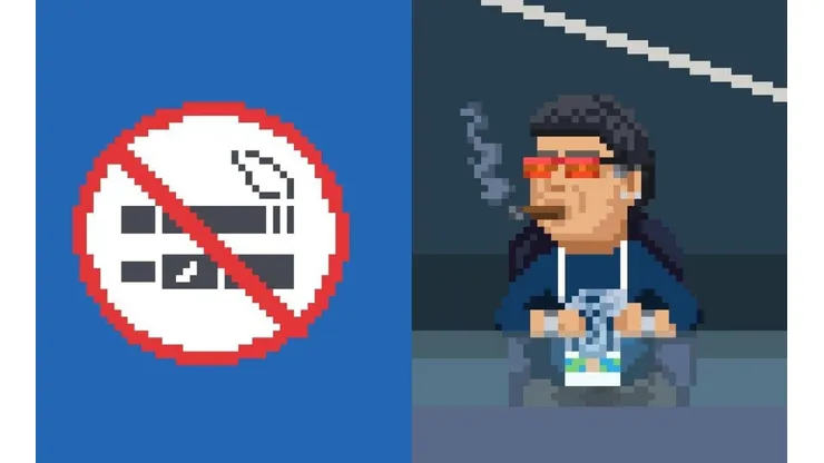 Diego y su habano en 8 bits.