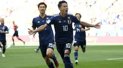 Foto del gol de Japon ante Colombia en el Mundial de Rusia