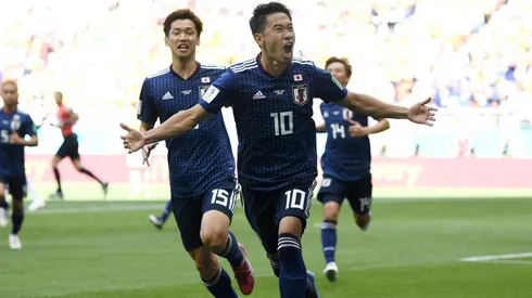 Foto del gol de Japon ante Colombia en el Mundial de Rusia