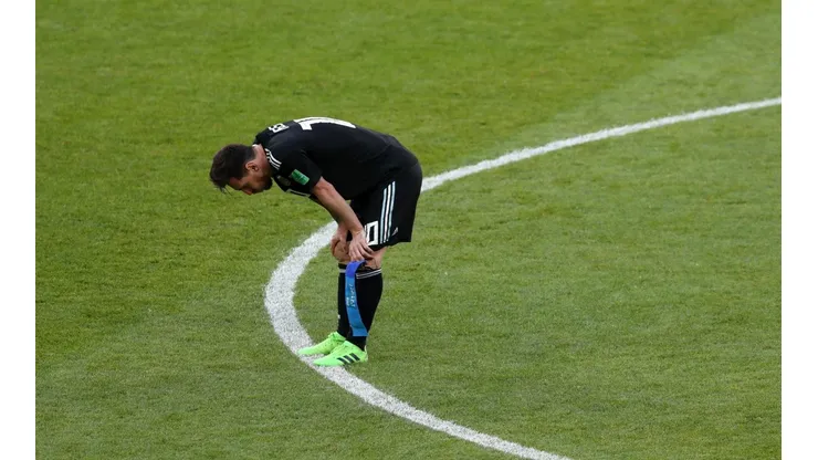 SIN NADA. Lionel Messi se quedó con las manos vacías ante Islandia con la Selección Argentina (Foto: Getty).