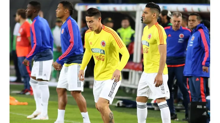 Foto de James Rodríguez con la Selección Colombia.