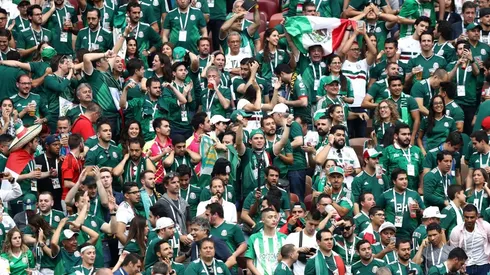 La afición de México ante Alemania.