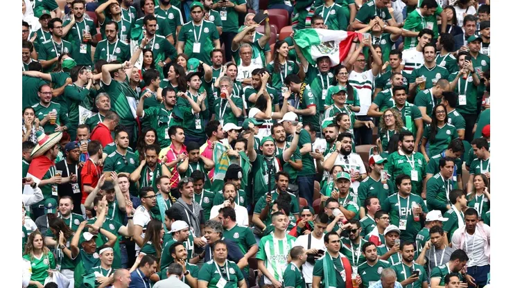 La afición de México ante Alemania.