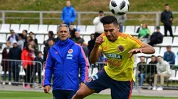 PRIMERO. Falcao, que se perdió el de Brasil por la lesión, se estrenará en una Copa del Mundo. (@FCFSeleccionCol).