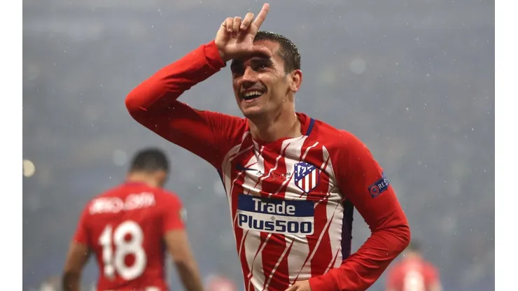 SIGUE DE ROJIBLANCO. Antoine Griezmann celebra su gol en la final de la Europa League (Foto: Getty).