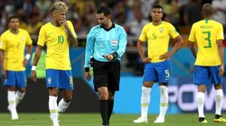 Foto de la Selección de Brasil en el duelo ante Suiza.