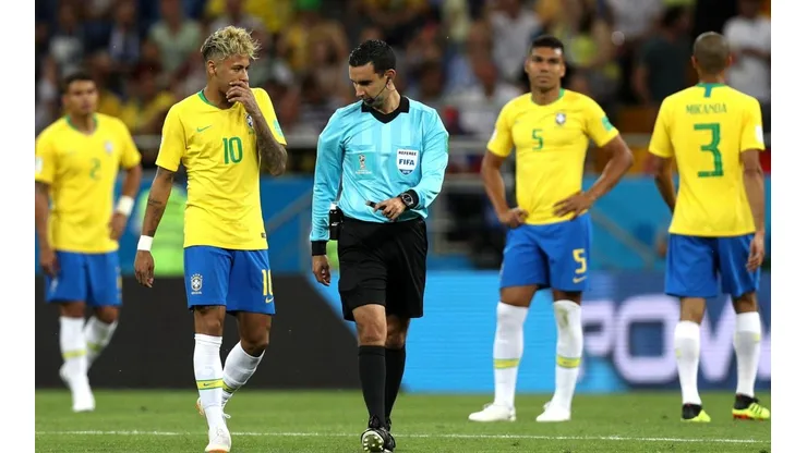 Foto de la Selección de Brasil en el duelo ante Suiza.
