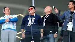 Maradona en el partido de Argentina vs Islandia