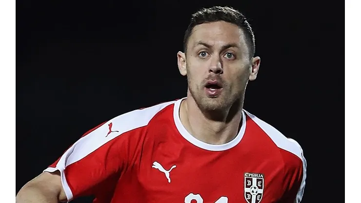 Matic en un amistoso previo al Mundial.