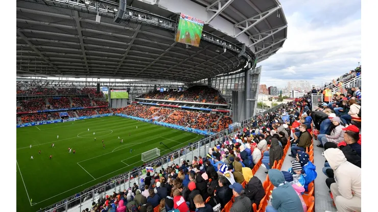 El estadio, con muchos asientos vacíos