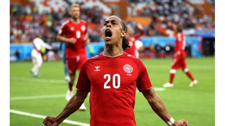 Yussuf Poulsen, el hombre más destacado del partido.