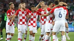 Croacia celebra su tanto ante Nigeria.