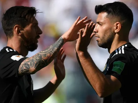 Agüero apareció en las redes con una foto para bancar a Messi