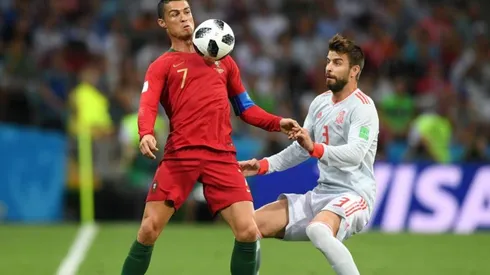 Cristiano Ronaldo y Gerard Piqué, frente a frente.