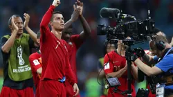 SIUUU. Cristiano Ronaldo marcó un hat-trick para que Portugal le empate a España (Foto: Getty).