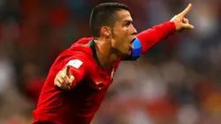 FESTEJA CR7. La celebración de Cristiano Ronaldo al marcar el 2-1 de Portugal ante España (Foto: Getty).