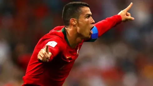 FESTEJA CR7. La celebración de Cristiano Ronaldo al marcar el 2-1 de Portugal ante España (Foto: Getty).
