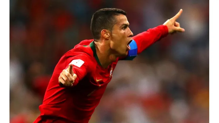 FESTEJA CR7. La celebración de Cristiano Ronaldo al marcar el 2-1 de Portugal ante España (Foto: Getty).