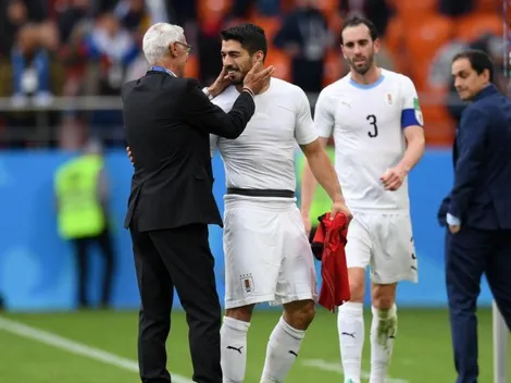 Suárez explotó de alegría por el triunfo uruguayo