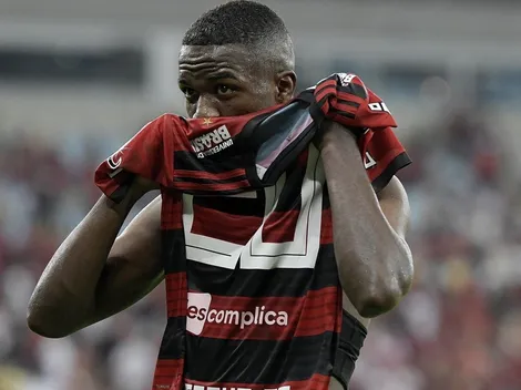 Último partido de Vinicius Junior en Flamengo y Felipe Melo lo partió de una patada