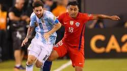 Foto de Lionel Messi con Franco Jara