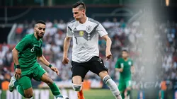 Foto de Julian Draxler con la piel de la Selección de Alemania.