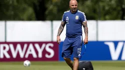 Sampaoli repitió formación en la práctica del miércoles