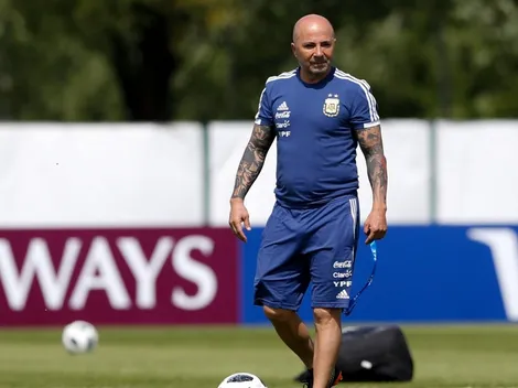 Sampaoli repitió formación en la práctica del miércoles