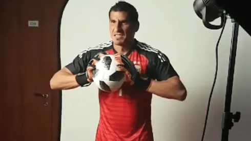 Nahuel posando en Rusia.