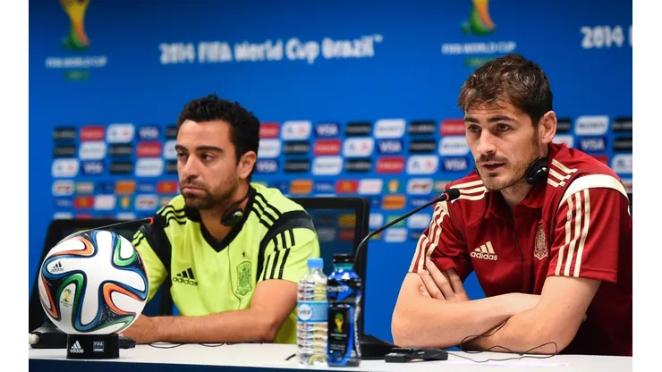 Xavi con Casillas en el Mundial del 2014