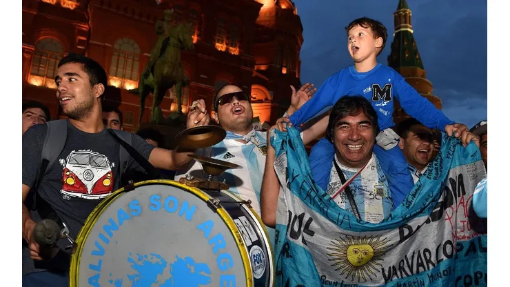 ARGENTINOS EN RUSIA. La Albiceleste copó Moscú desde antes del Mundial de Rusia 2018.