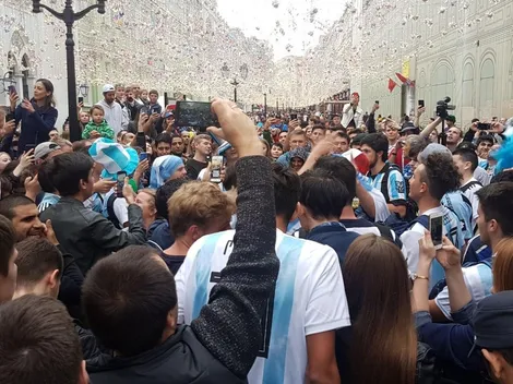 Los hinchas argentinos no paran de meterle fiesta a Rusia