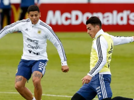 ¡Pide pista! Golazo de taco de Pavón en la práctica argentina