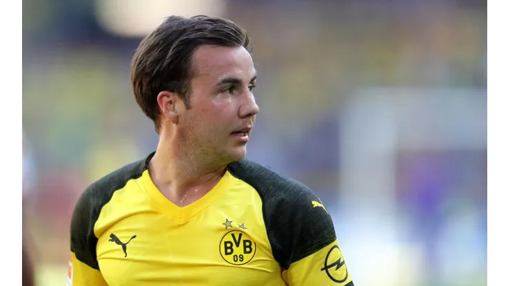 Mario Götze con la camiseta de Borussia Dortmund.