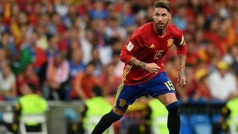 Sergio Ramos con la Selección Española.