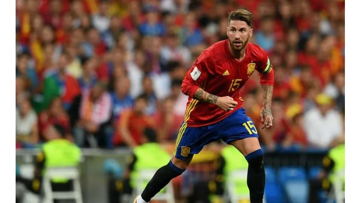 Sergio Ramos con la Selección Española.