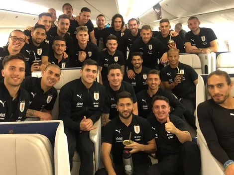 Allí va la Celeste: Uruguay partió rumbo a Rusia