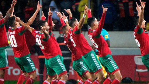 La selección de Marruecos Festeja