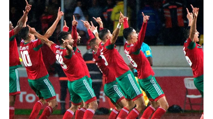 La selección de Marruecos Festeja