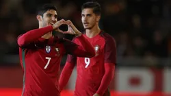 Gonçalo Guedes con el seleccionado portugués.