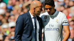Varane con Zidane en el Real Madird