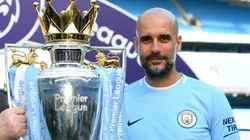 Guardiola, con el trofeo de la Premier