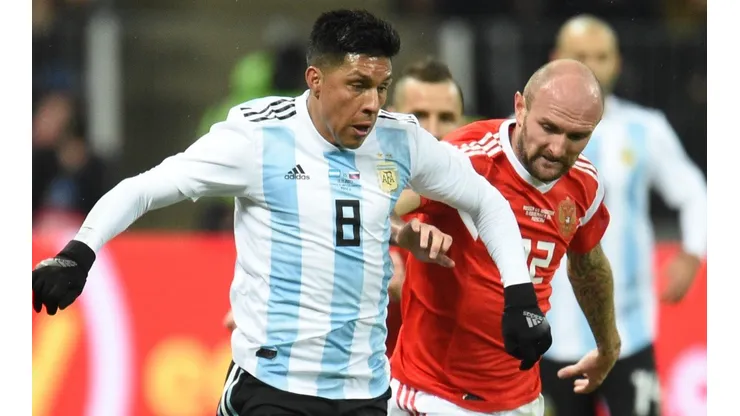 Enzo Pérez, uno de los candidatos a reemplazar a Lanzini.