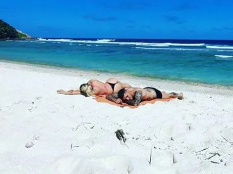 Icardi subió foto de Wanda Nara con micro bikini de espaldas en la pileta