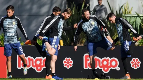 La Selección Argentina entrena