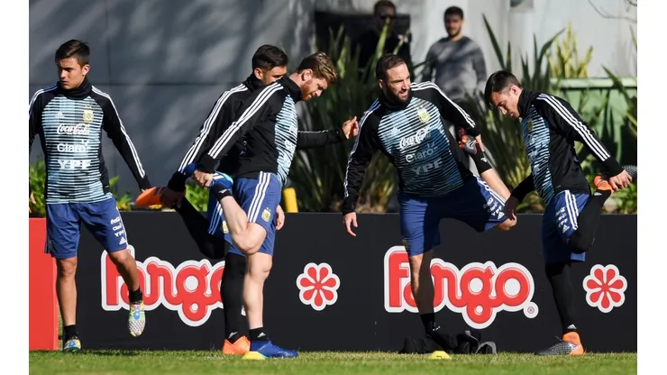 La Selección Argentina entrena